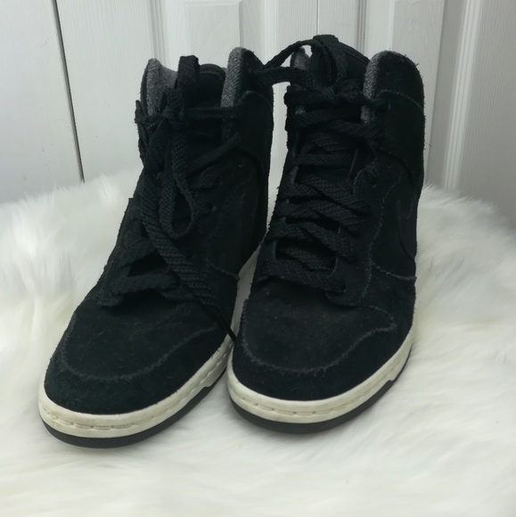Nike Shoes - Nike black Dunk Sky Hi sneaker wedges